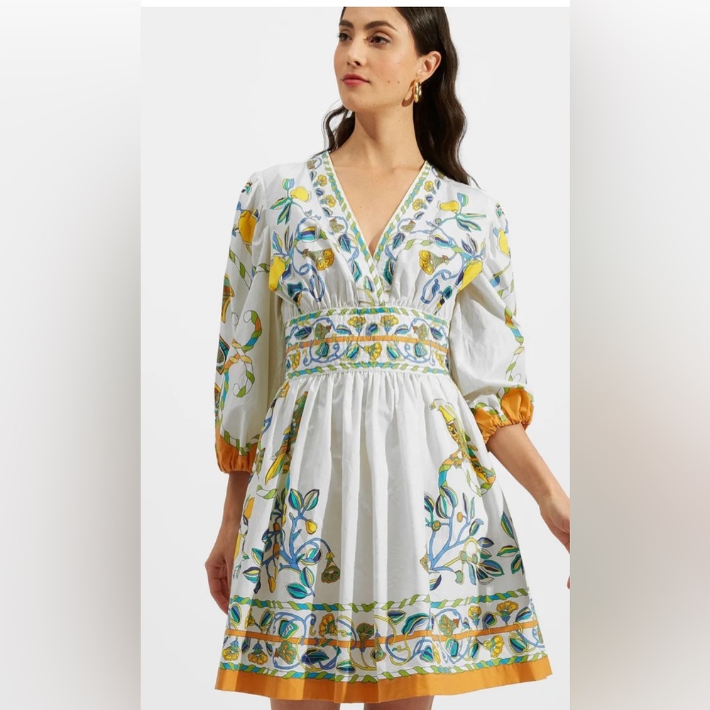 La Double J 
Margherita Dress
Borboni Placée Bianco in Cotton Poplin